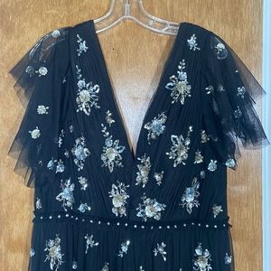 Mac Duggal Black Embellished Gown. Size 14